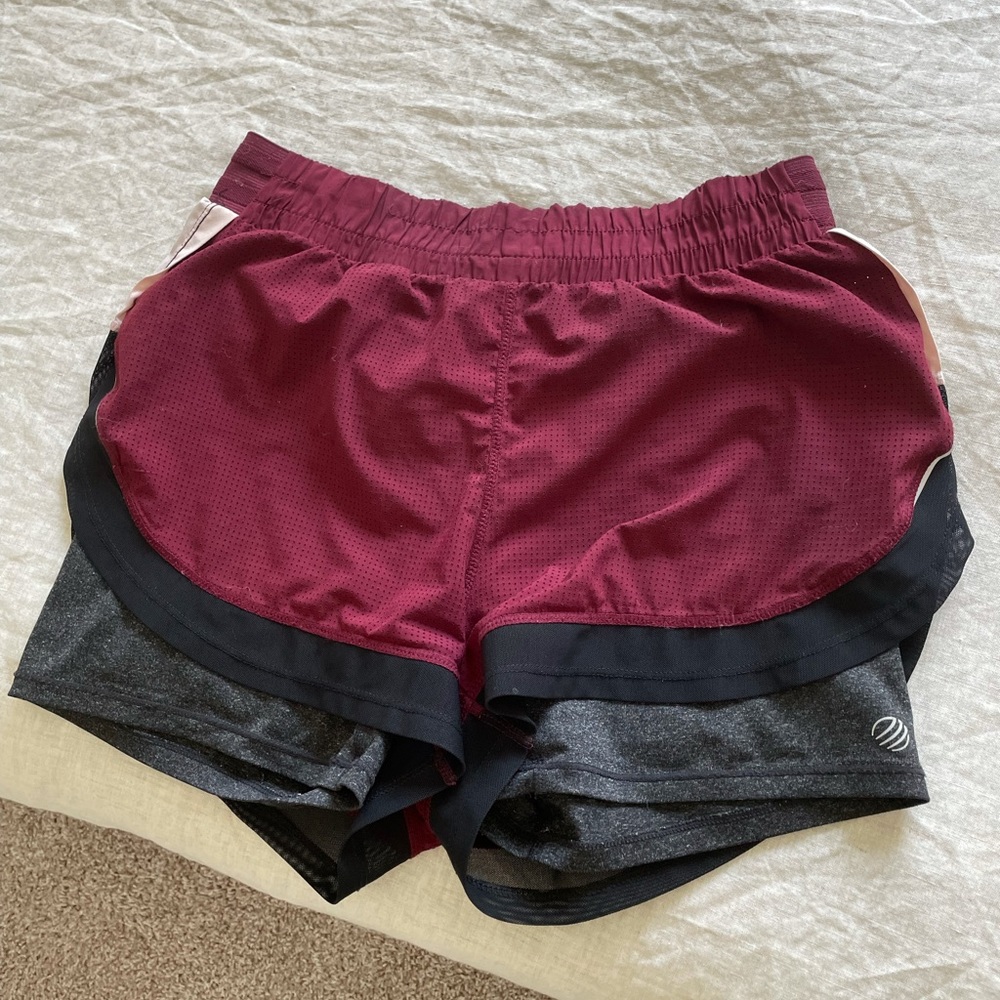 Maroon, Gray and Black MPG Shorts